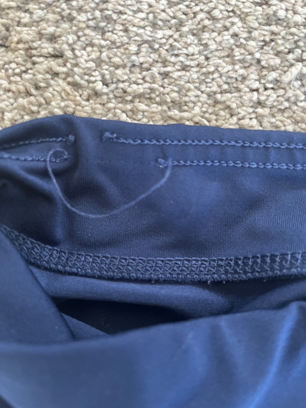 Nike Women's Navy Blue Athletic Shortie with White Swoosh - Picture 3 of 3